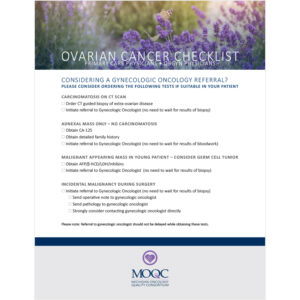 Ovarian Cancer Checklist for Physicians