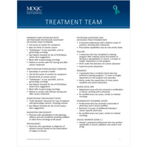 Ovarian Cancer Treatments Team Flyer