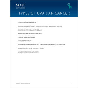 Types of Ovarian Cancer Flyer