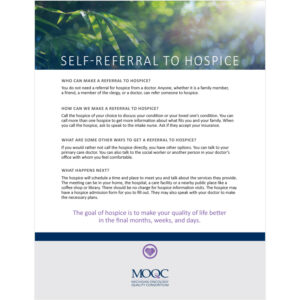 Self Referral to Hospice